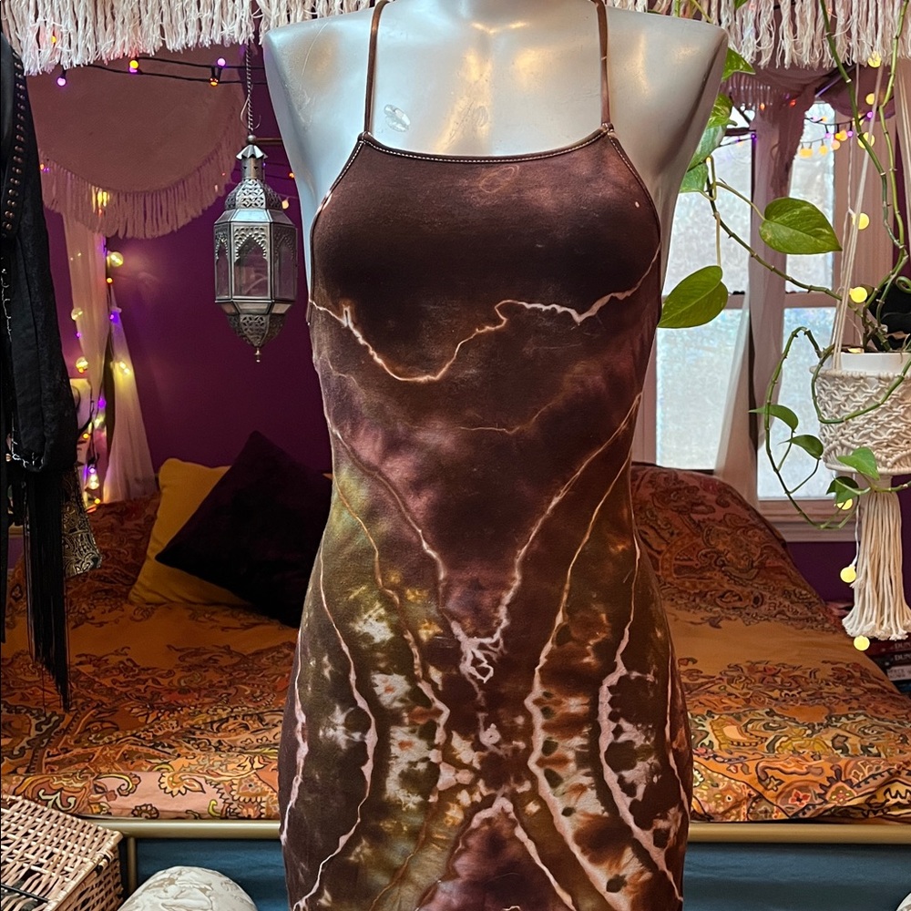 Katya Moon Dyes Eclipse tie-dye dress lace up back - Picture 2 of 3
